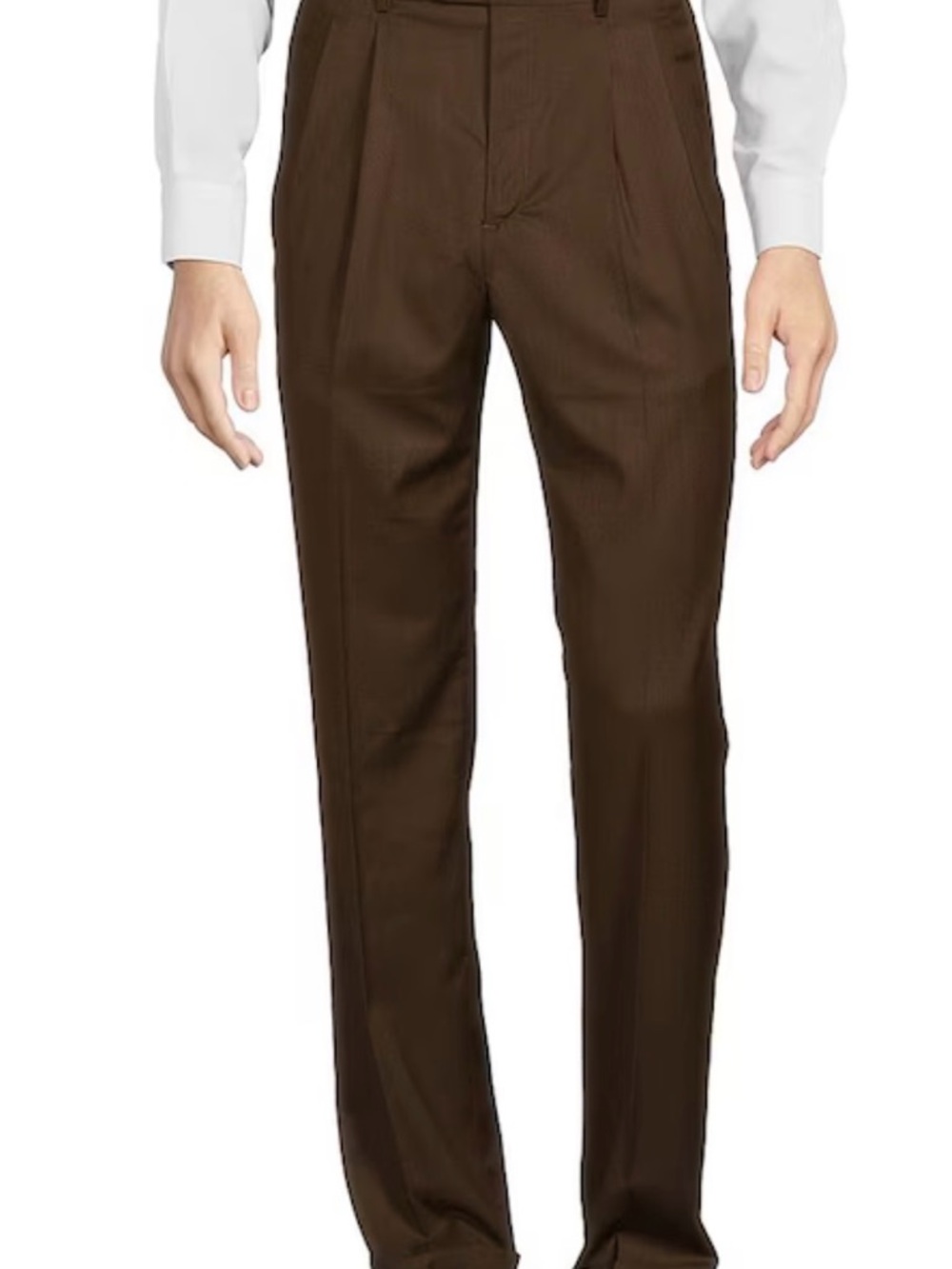 TravelSmart by Roundtree & Yorke Dress Pants – Brown – 50x30 (Big & Tall)